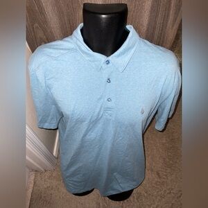 Men’s used Volcom size L large polo blue shirt Pre own